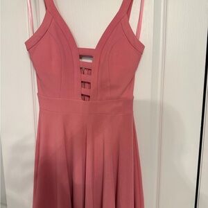 Blush pink cutout back Dress